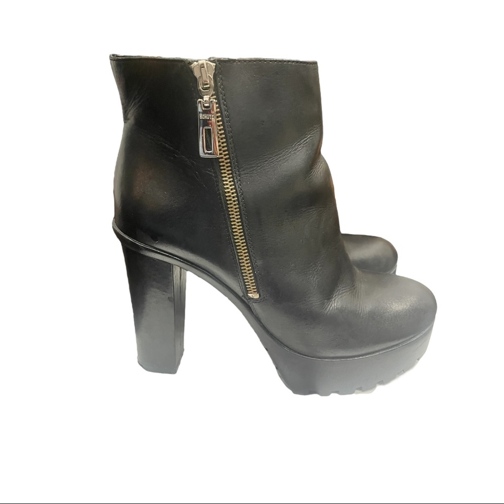 Lug sole high heel bootie- Schutz
